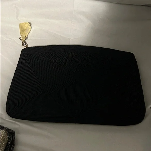 Bundle of Vintage Black & silver Beaded Evening Clutch - Elegant Women's Bag. - Picture 10 of 14